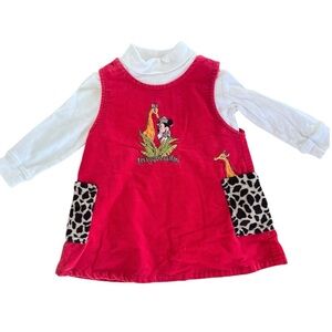 Disney Red and White Kids Casual Dress